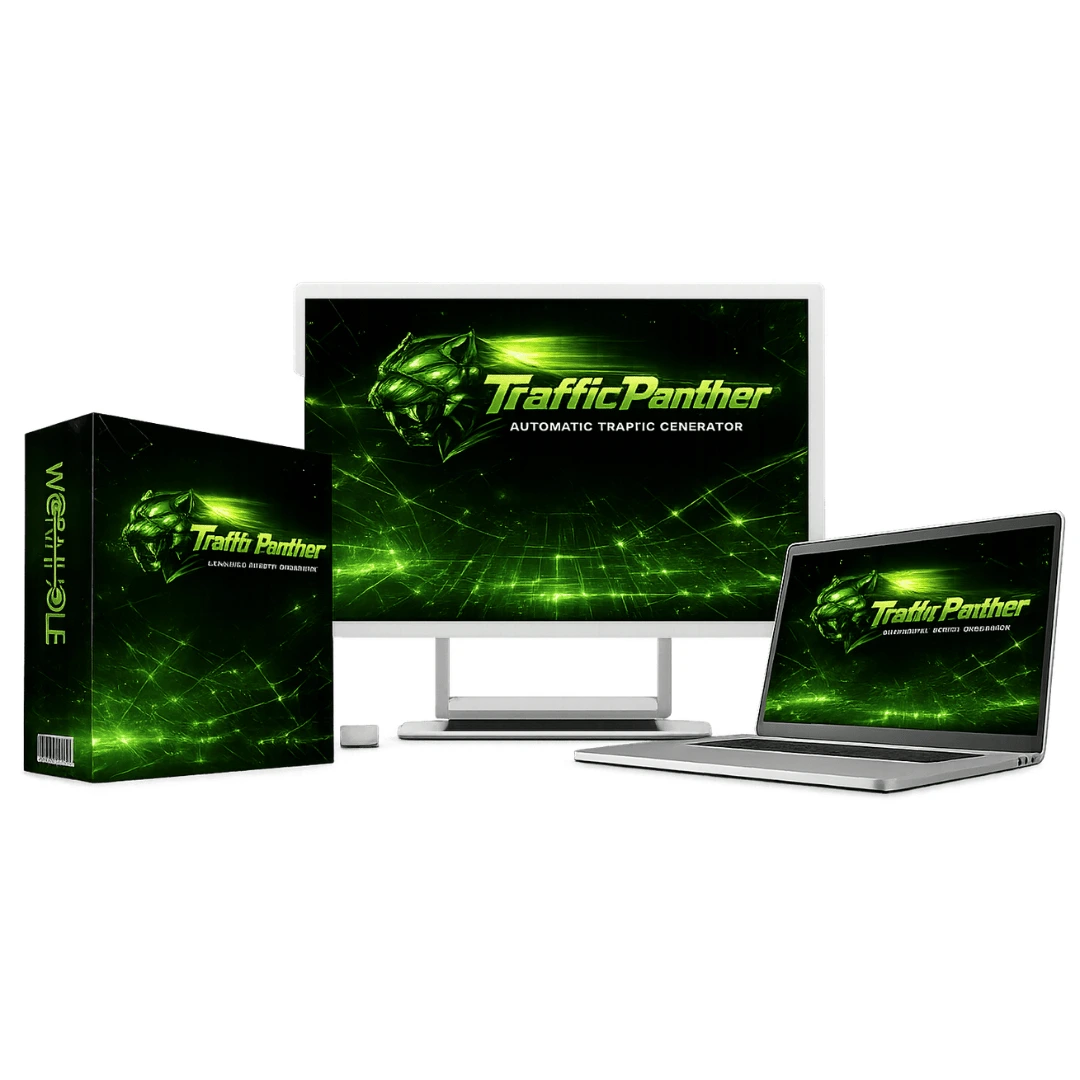 Traffic Panther review showing AI-powered website traffic generation system