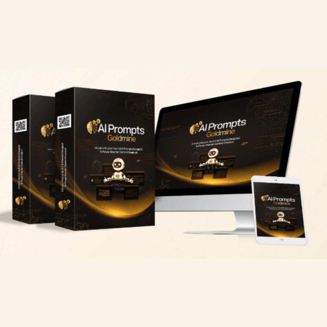 AI Prompts Goldmine review dashboard showing AI prompt library and content generation tools